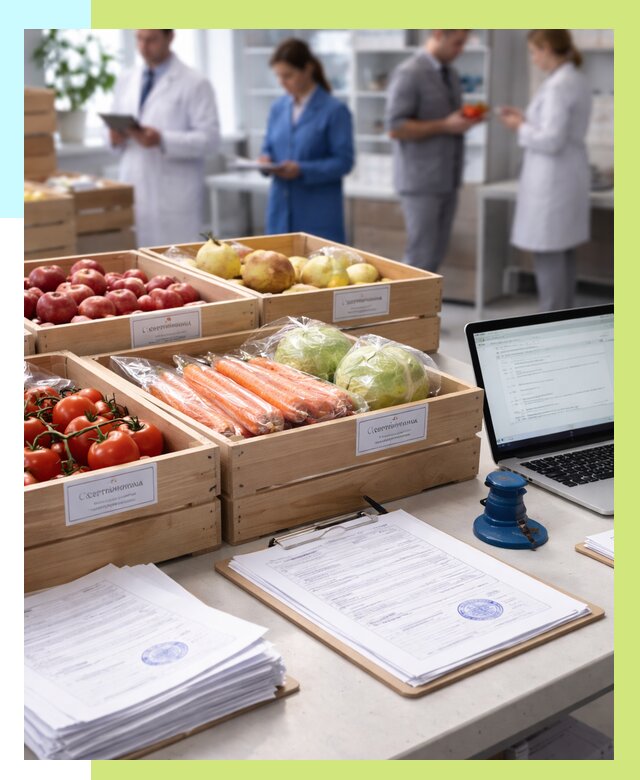 Сертификация овощей и фруктов в Истре от 8636 р. | Алешин-Ста