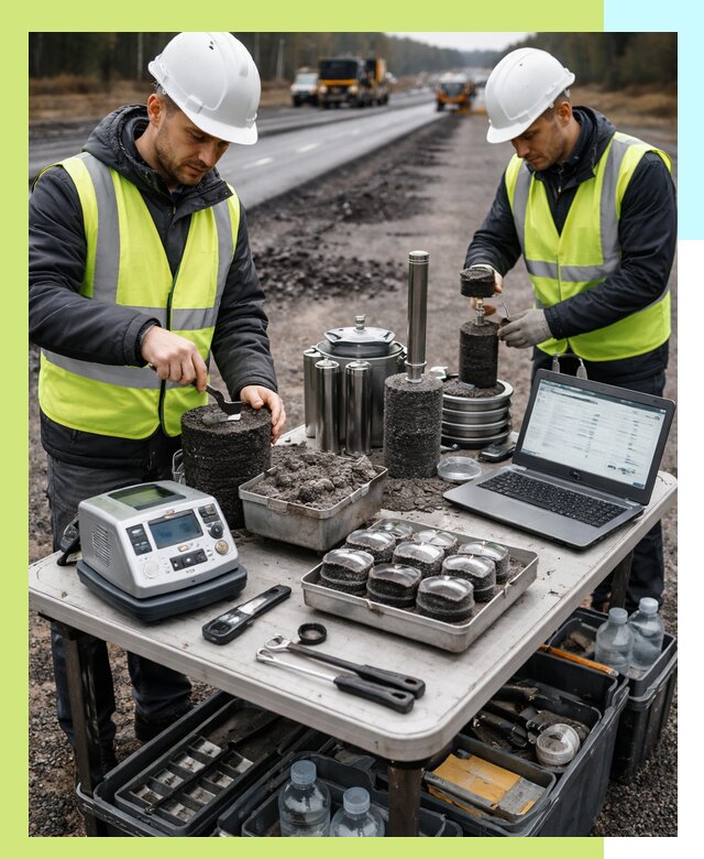 Сертификация асфальта: испытания и подтверждение в Истре