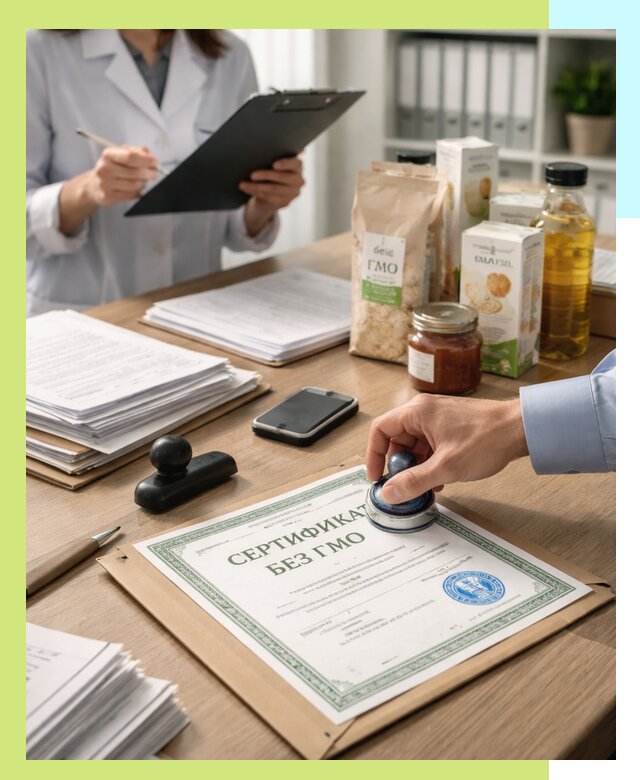 Получение сертификата Без ГМО для продукции в Истре